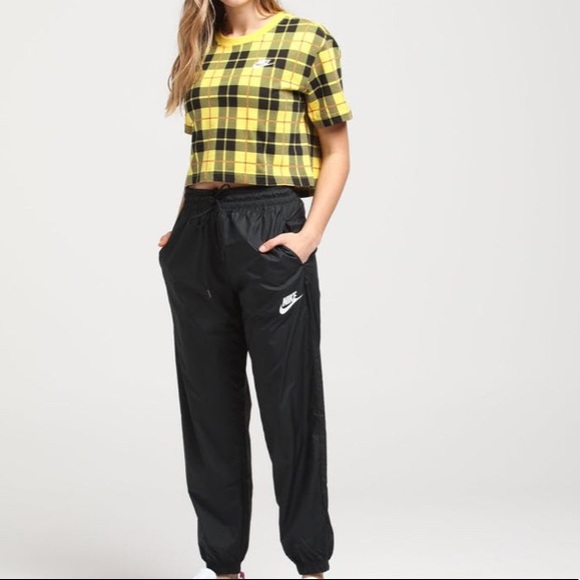 nike plaid crop top
